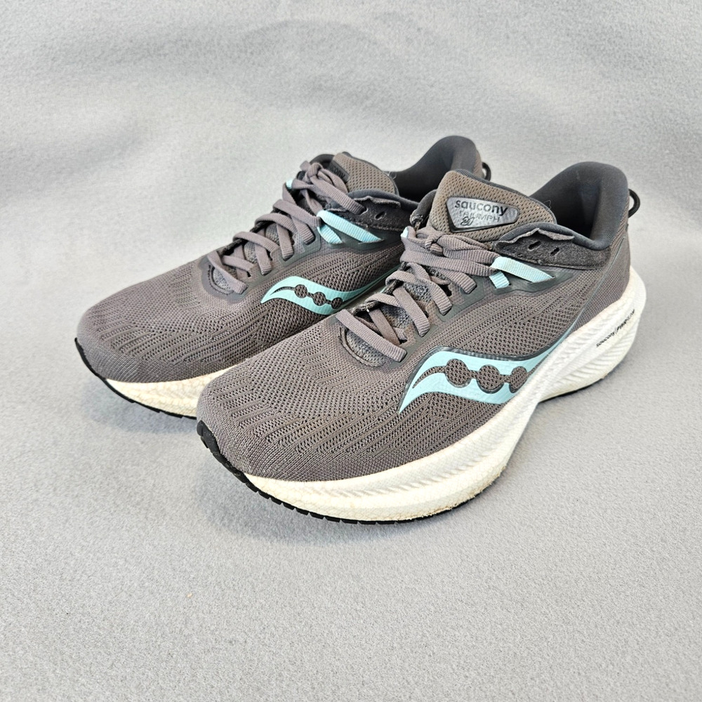 Saucony Triumph 21 Womens Shoes Size 8.5 Running sneakers S10881-11 Gravel Aqua